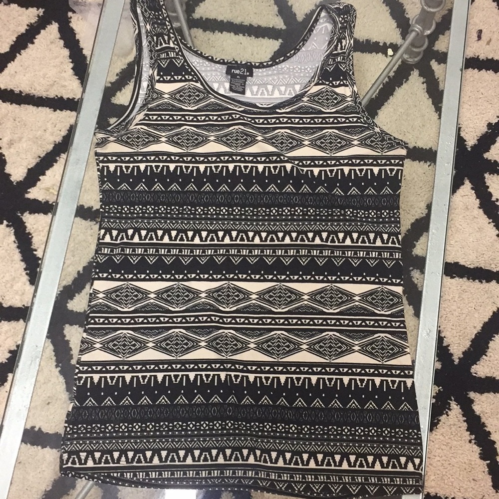 Black and white tank top